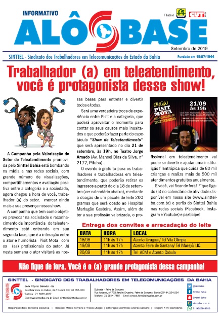 Trabalhador(a) em teleatendimento, vocÃª Ã© protagonista desse show!